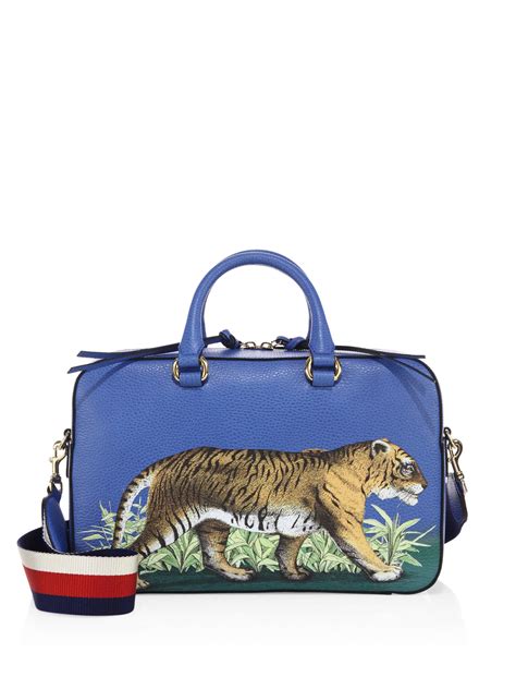 gucci tiger bag blue|gucci backpack with tiger.